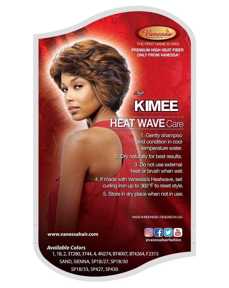VANESSA Fashion Wigs Medium Short Length Layered Wavy Style Heatwave Full Volume Synthetic Hair Wig - KIMEE (2)
