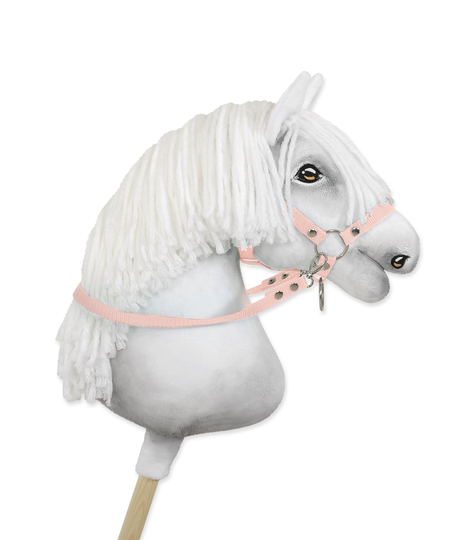 Hobby Horse Reins - Powder Pink - No Horse Included