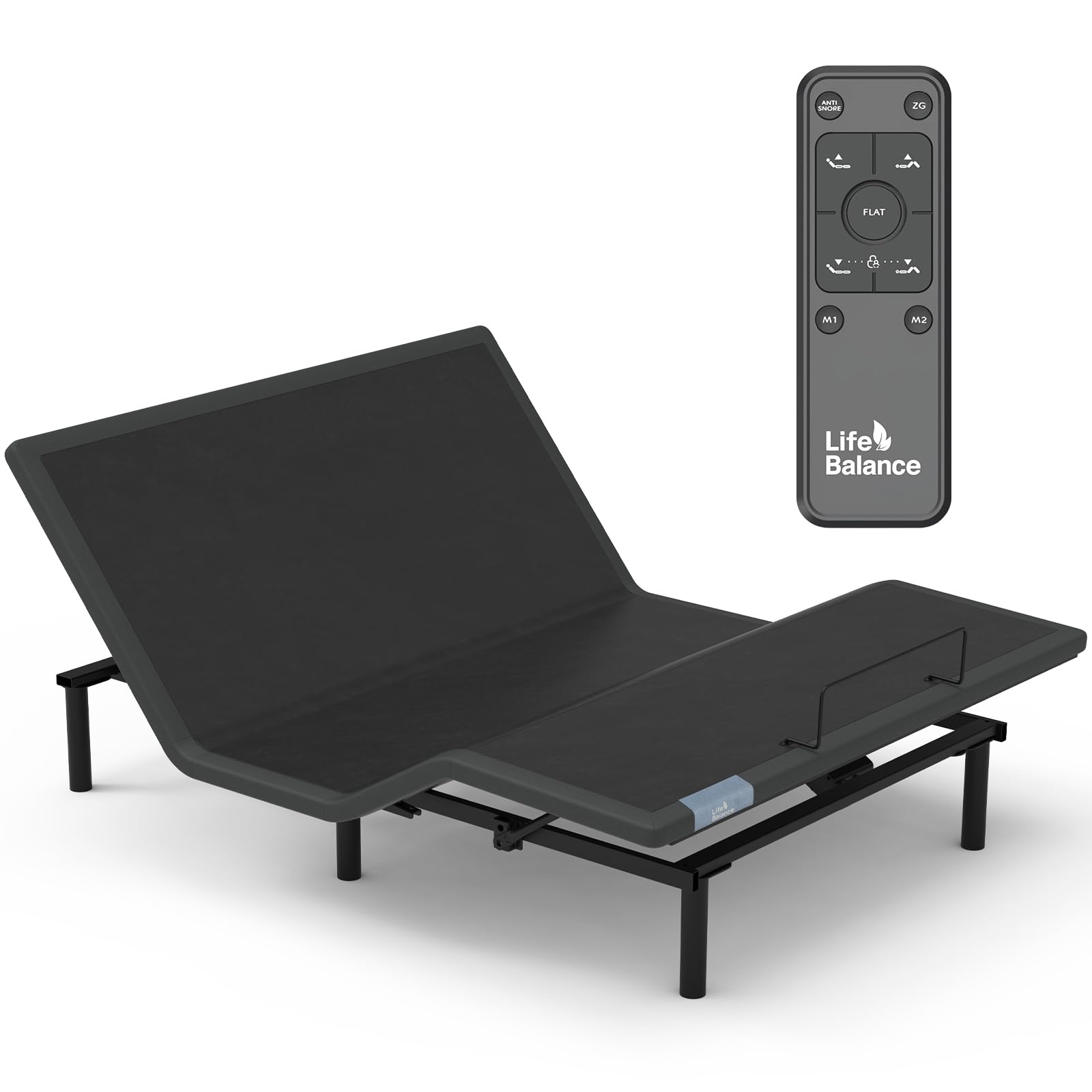 Adjustable Bed Frame Twin XL Head Foot Incline with Wireless Remote Zero Gravity Anti-Snore Modes Adjustable Height Bed