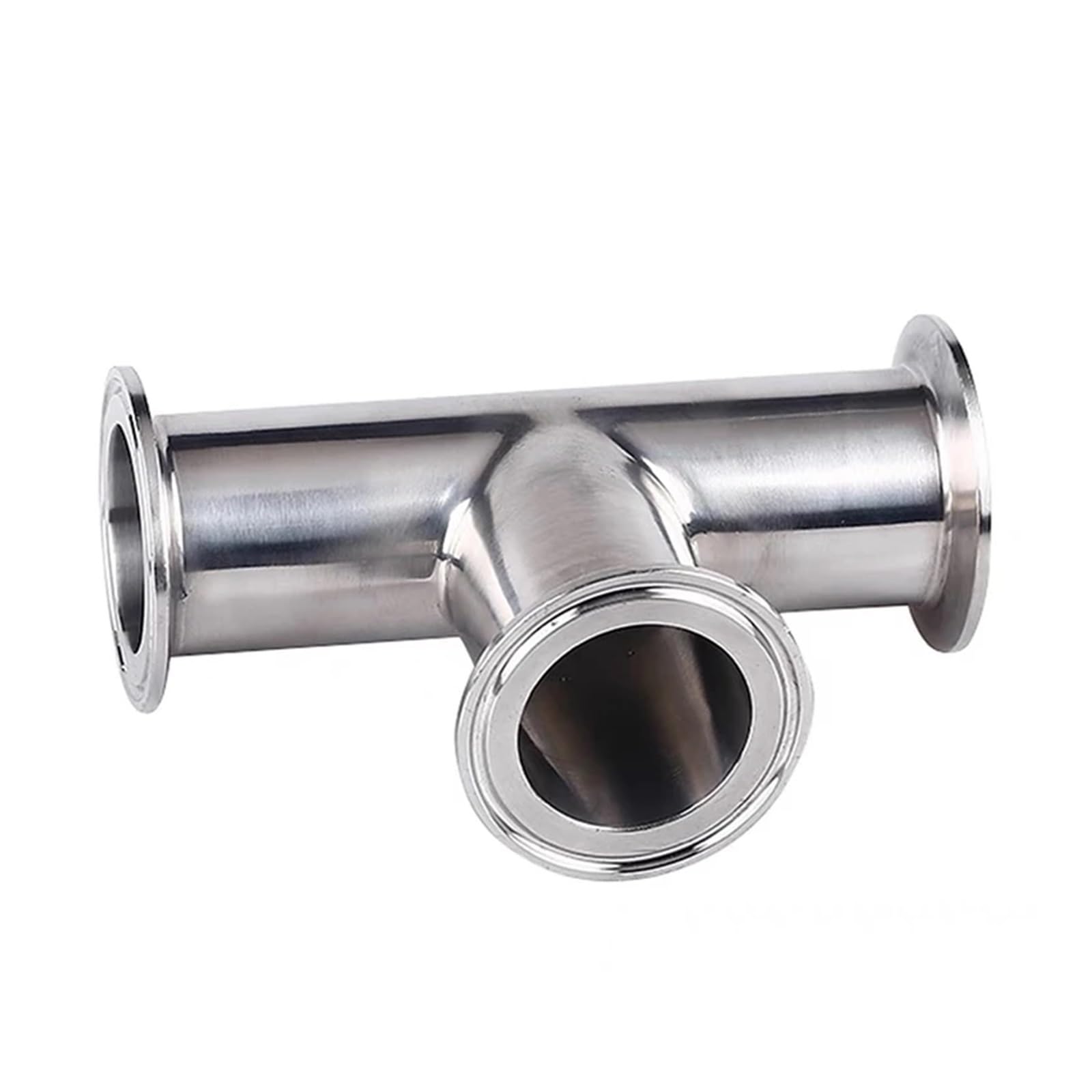 LEOTNNDQ 1Pcs 19mm-108mm O/D 304 Stainless Steel Sanitary Ferrule 3 Way Tee Connector Pipe Fitting 1.5"-4" Tri Clamp(102mm x Ferrule 119)