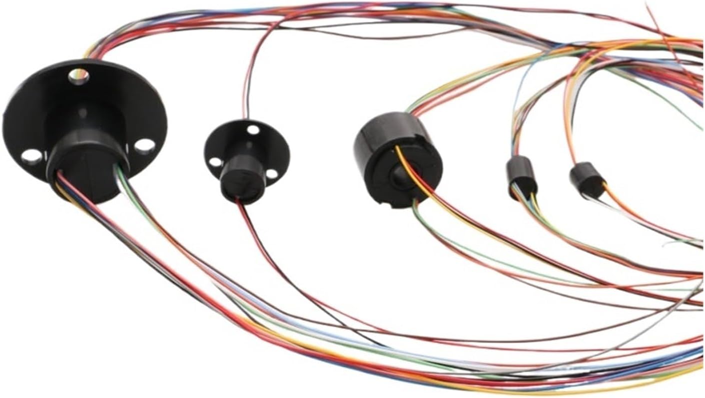 Capsule Slip Rings 1PC 2/4/6/8/12/18/24/36 Channels Wires Capsule Slip Ring 1-2A Slipring 8.5/12.5/15.5/22mm Small Rotary Conductiv Joint Connectors(Dia 22mm 24ch 2A)