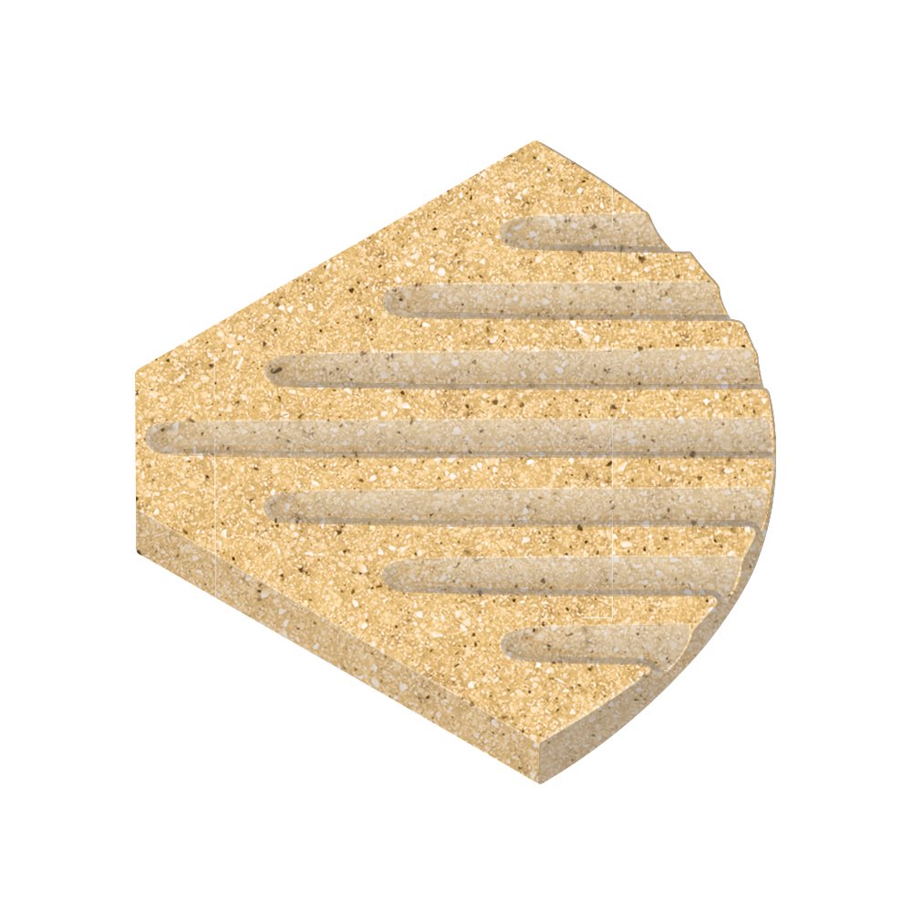 Porte-savon d'angle Transolid pour une douche zen couleur sable