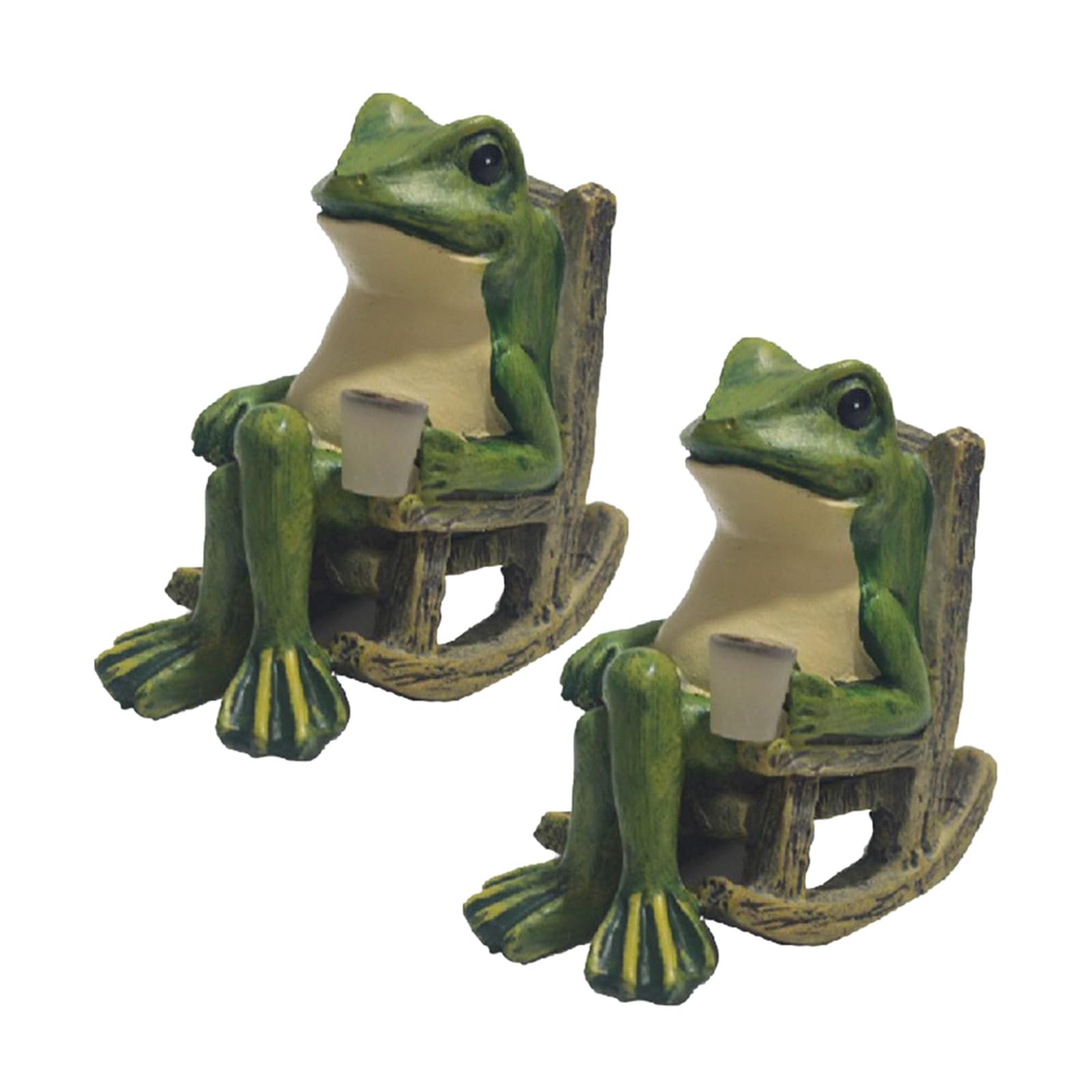 Décoration Solaire Chaise Grenouille Pour Éclairer Un Jardin Sombre Avec Humour Lot De 2