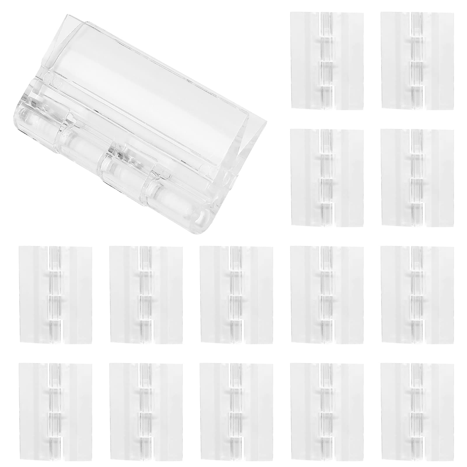 Clear Acrylic Hinges - 20 Pack -8 Clear Acrylic Hinges - 20 Pack -8