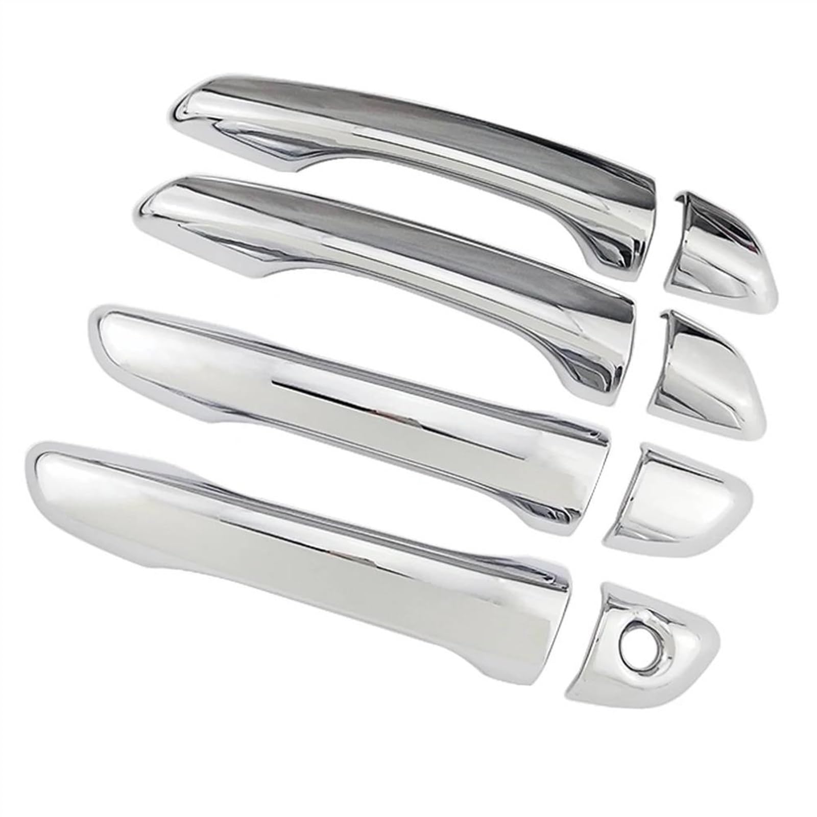 KJHOPY Carbon Fiber Chrome Car Door Handle Cover for Hyundai for Solaris 2017-2022 2017 2018 Accessories Sticker Exterior Door Handle(Chrome A)