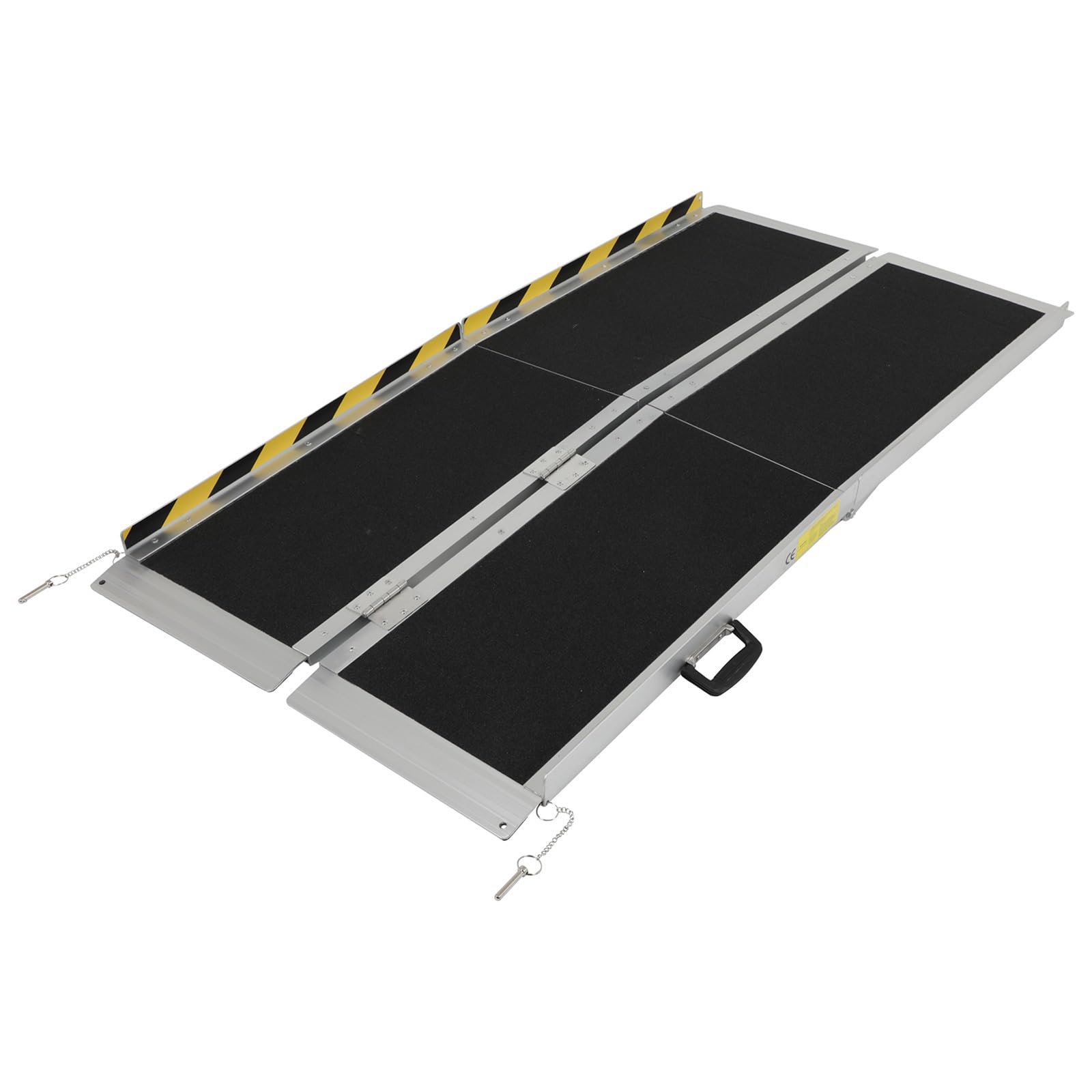 Rampa plegable para silla de ruedas de 1,5 m, antideslizante, de aluminio, portátil, plegable, para personas con discapacidad, ideal para escalones de casa, coche, puertas, bordillos y escaleras.