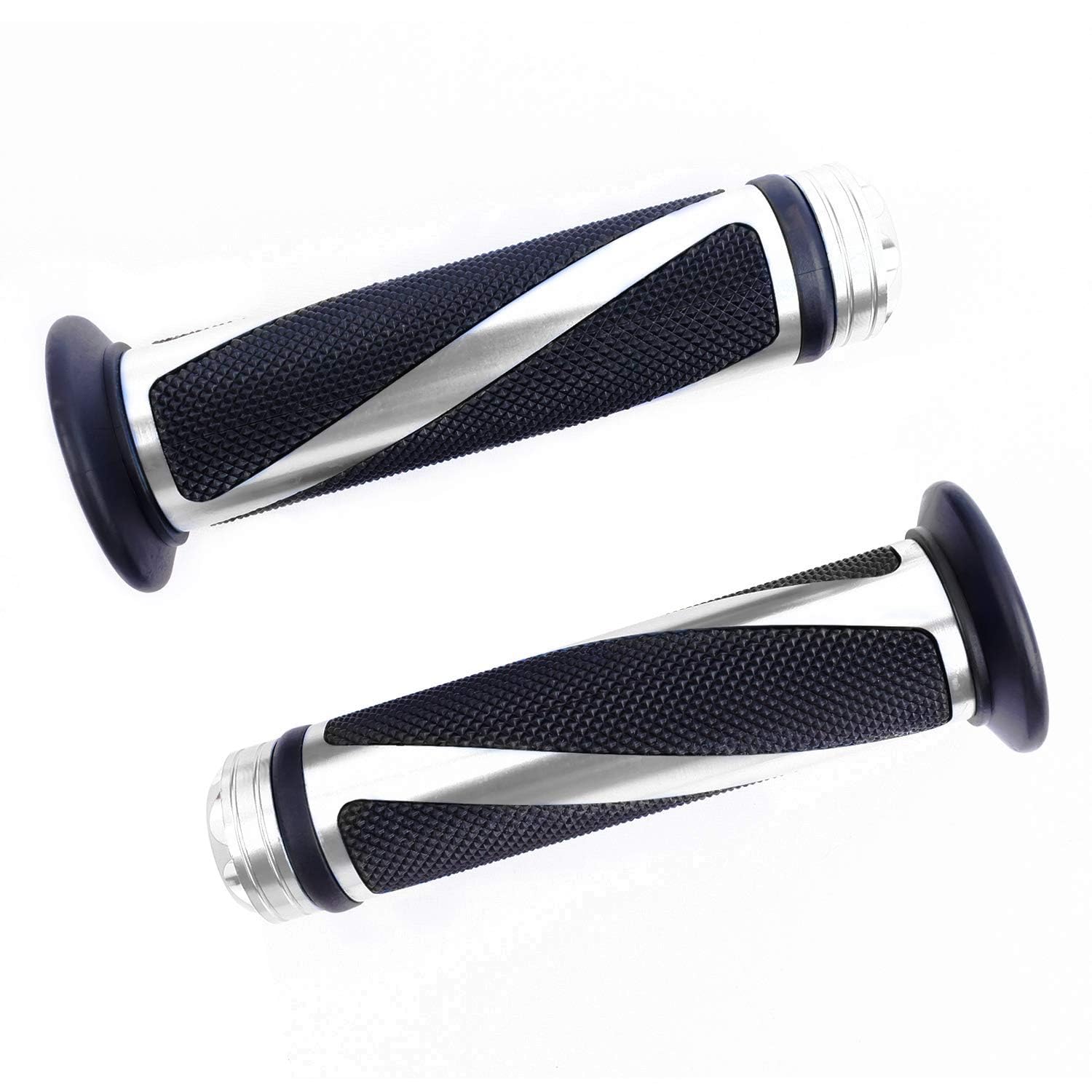 CIHTFEZI Motorcycle Grips Suitable for Yamaha Nmax155 Xmax 300 Handlebar Non-Slip Grips,normal-5 Silver