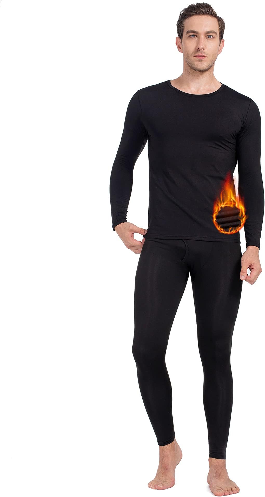 Thermal Underwear for Men Long Johns Set Fleece Lined Ultra Soft