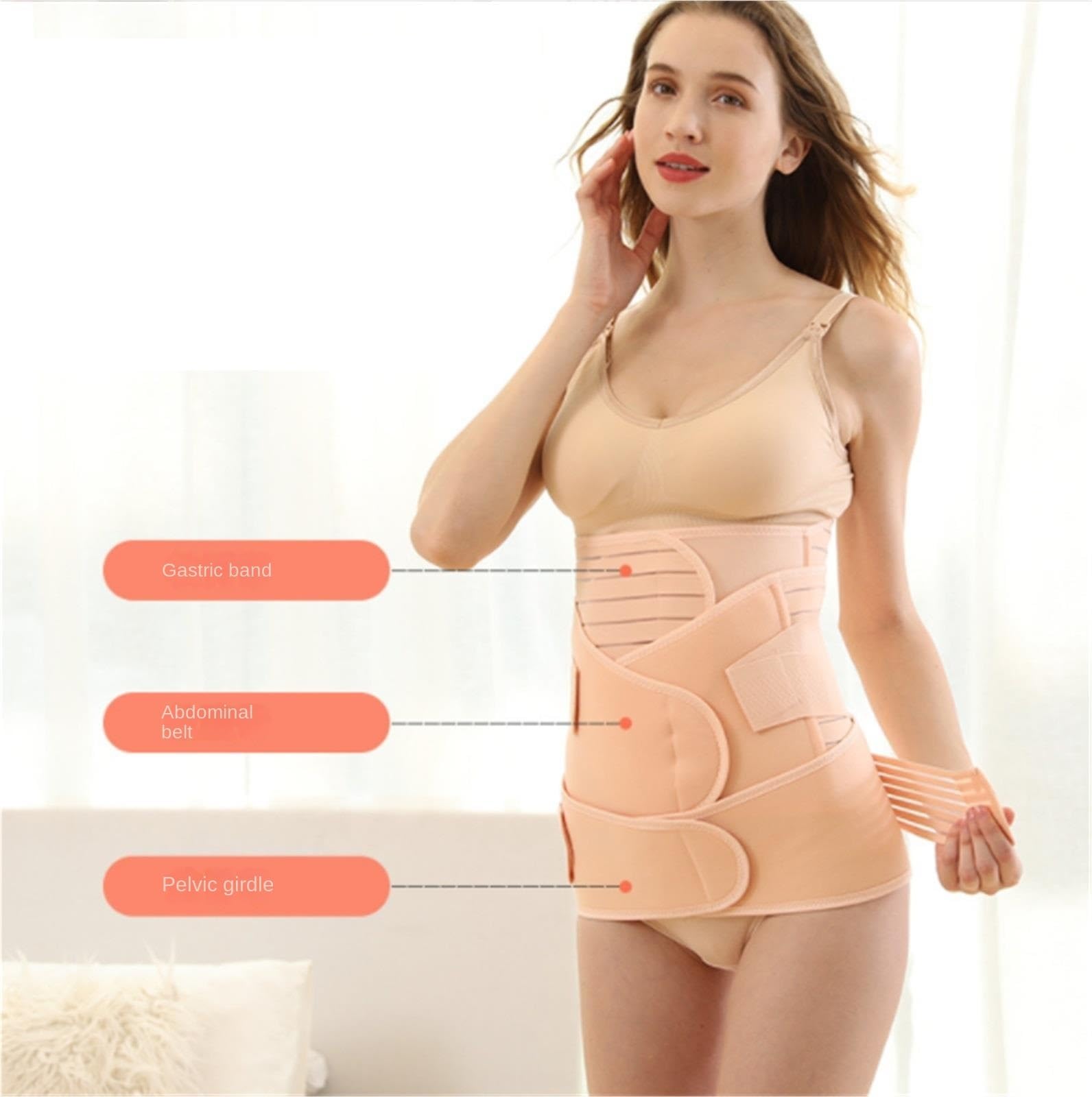 Rückenstütze Bauch-Taillenstütze, Rückenstützgürtel, Körperformender Sport-Taillengürtel Lendenbandage(Pink,XXL)