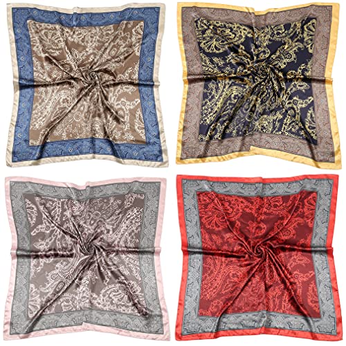 35” Satin Large Square Head Scarves - Women's Square Silk Like Scarf for Hair Wraps Fashion Headscarf for Sleeping2