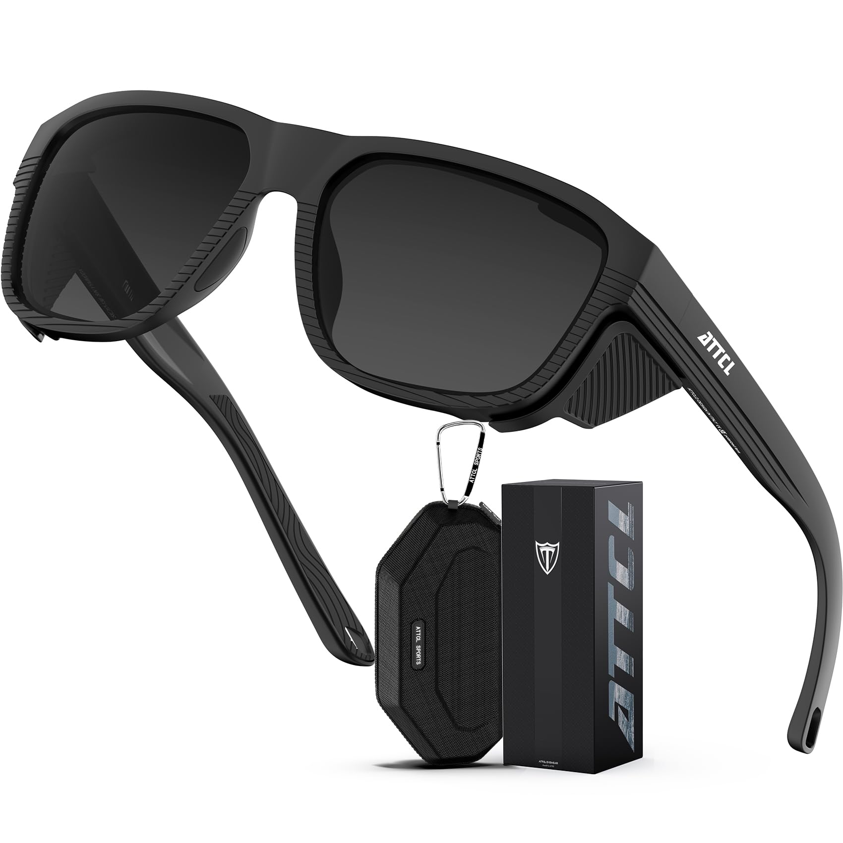 ATTCL Occhiali da sole sportivi polarizzati da uomo e donna: protezione UV400, montatura leggera TR90, occhiali da sole per pesca, golf, guida