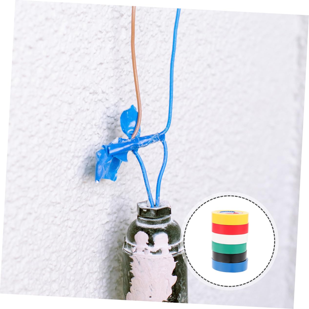 12rollos Cinta Aislante De Pvc Para Exteriores Cinta Eléctrica Ancha Para Proyectos De Bricolaje y Reparación De Cables De Colores Para Aislar Puertas y Ventanas