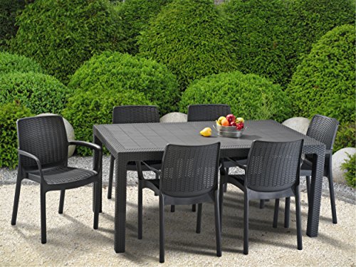 Gartentisch Keter Melody Table 17190205 rechteckig in Rattanoptik