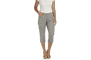 Relaxed Fit Austyn Knit Cargo Cropped Capri Pants for Women