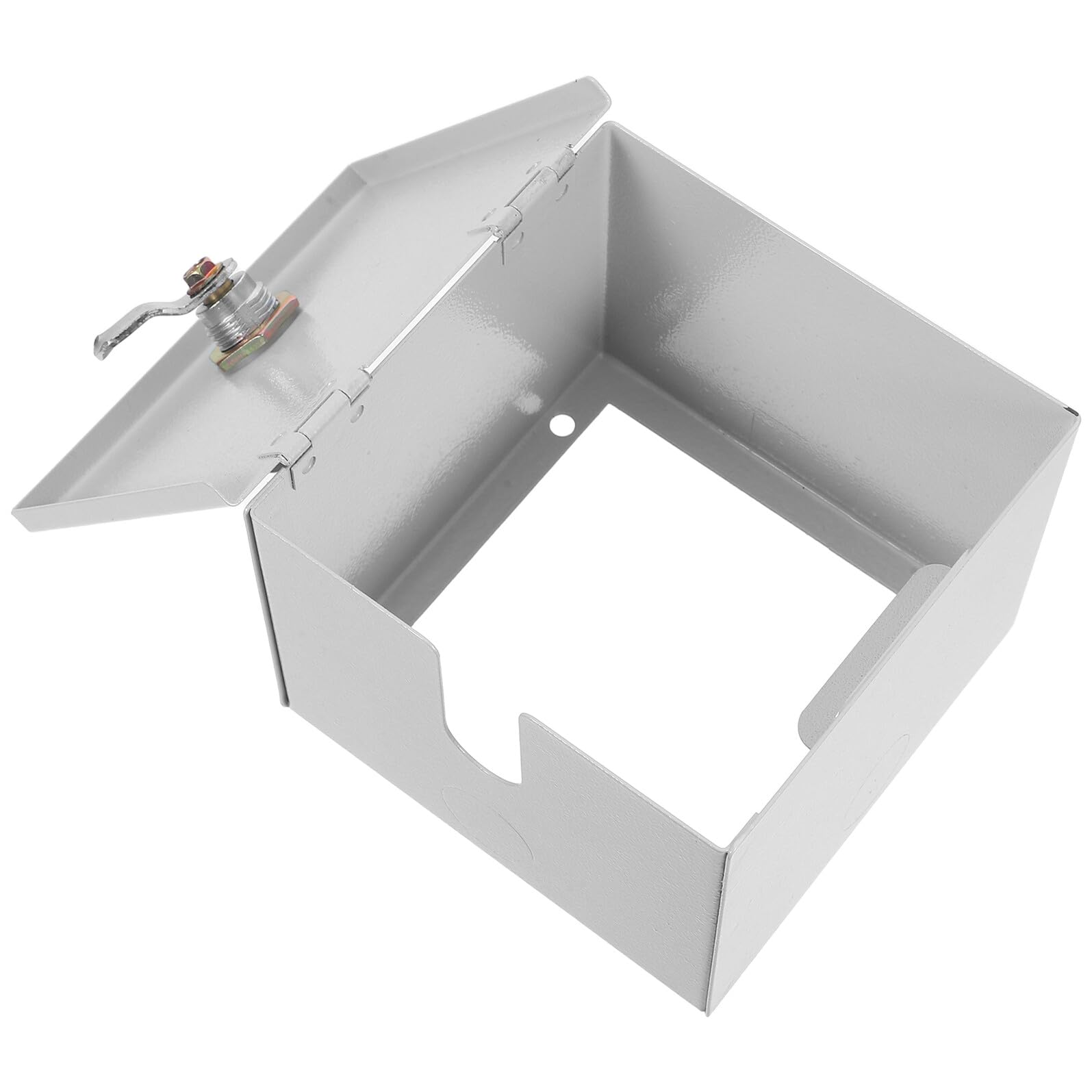 Copripresa Elettrico Esterno per Auto, Antifurto, Ferro Argento | Scatola di Presa Elettrica Esterna, Installazione Facile, Interruttore Integrato, per Giardino e Outdoor