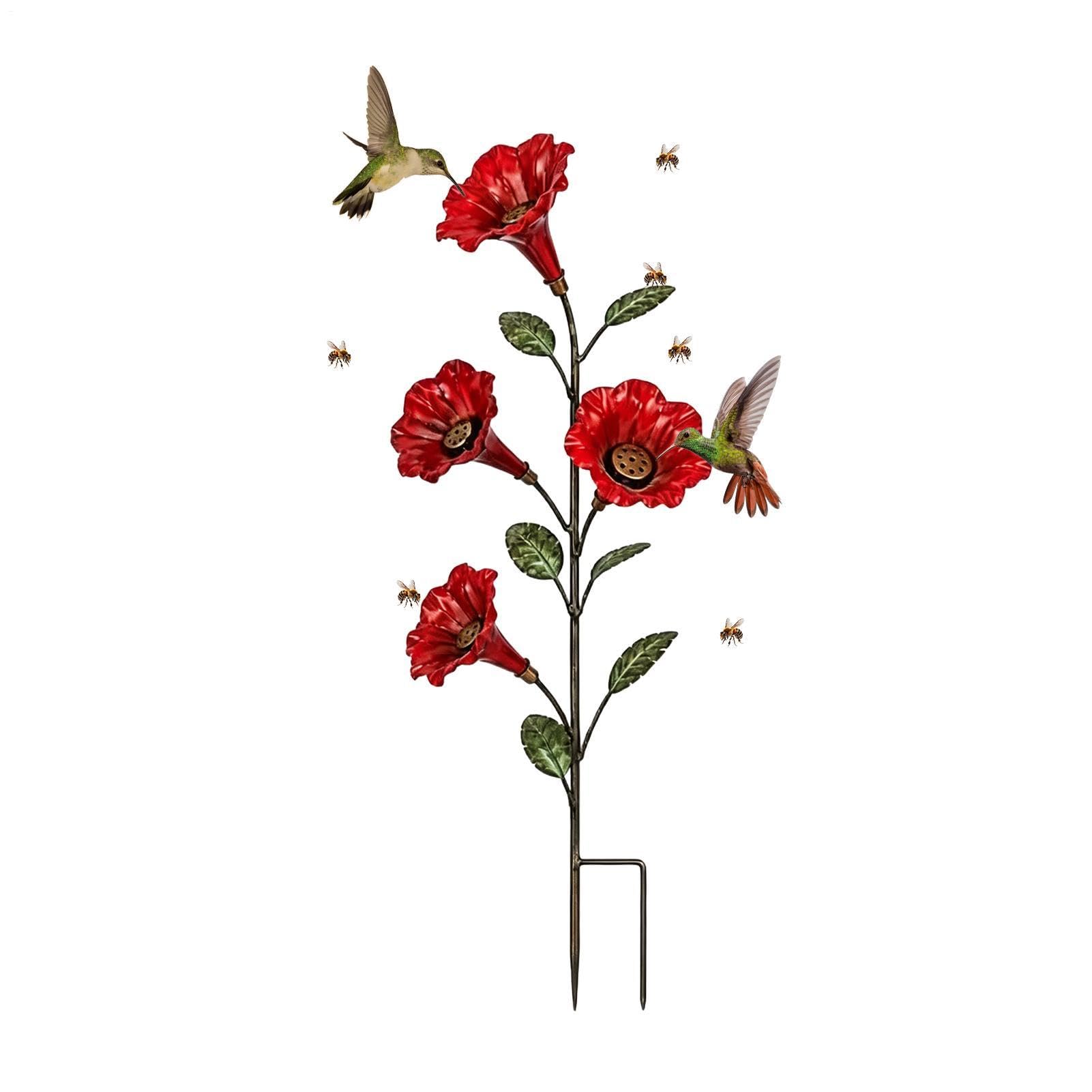 de colibrí con forma de flor para decoración de patio trasero
