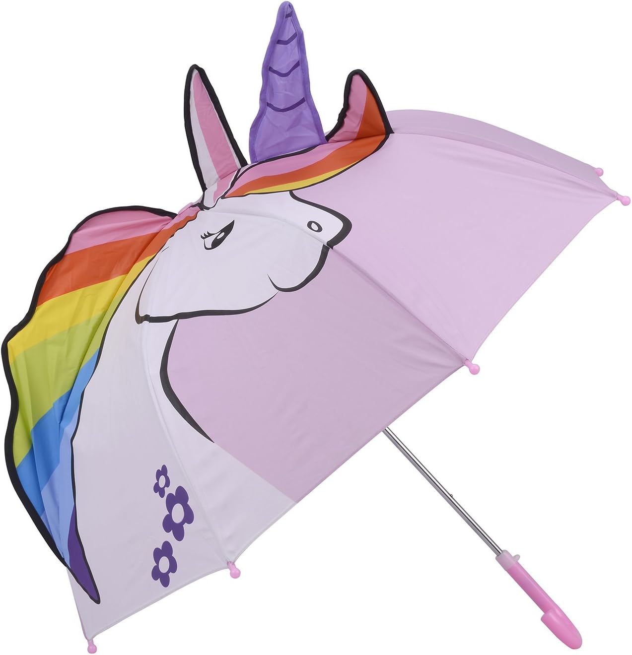 Unicorn Umbrella for Kids with Safety Open and Close by Micaddy Pop Up Unicorn Umbrella| Age 3-7