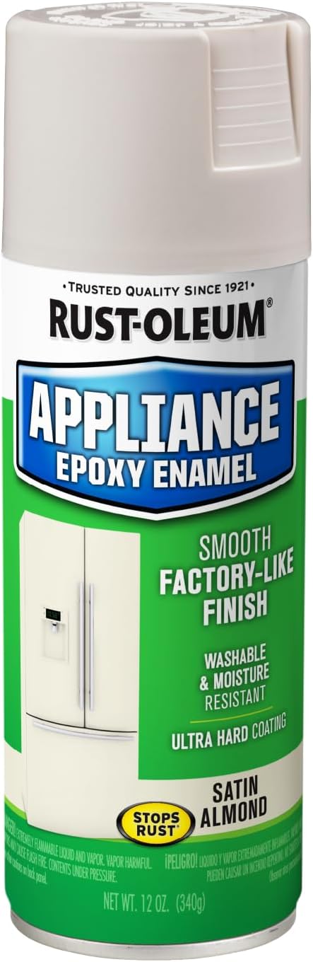 Rust-Oleum 7882830 Specialty Spray Paint Appliance Epoxy, 12 Ounce, Almond, 12 Fl Oz