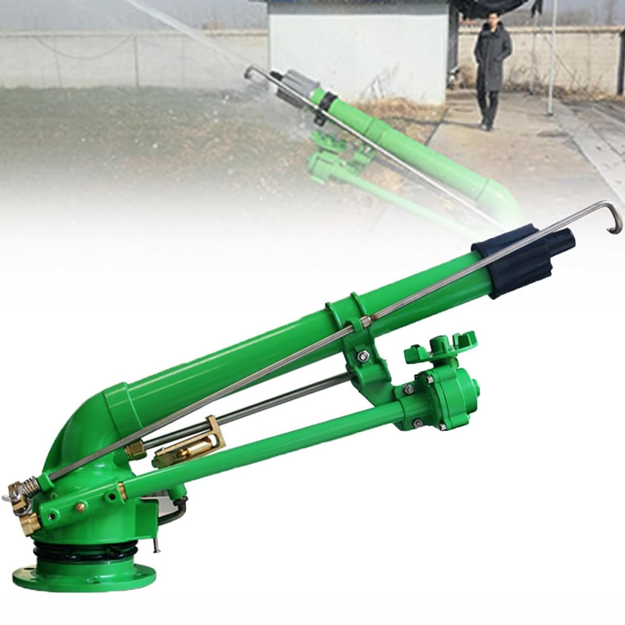Irrigatore per irrigazione agricola, pistola a spruzzo a 360° per irrigazione di grandi aree, diametro ugello 26-53 mm, ideale per prato giardino agricolo