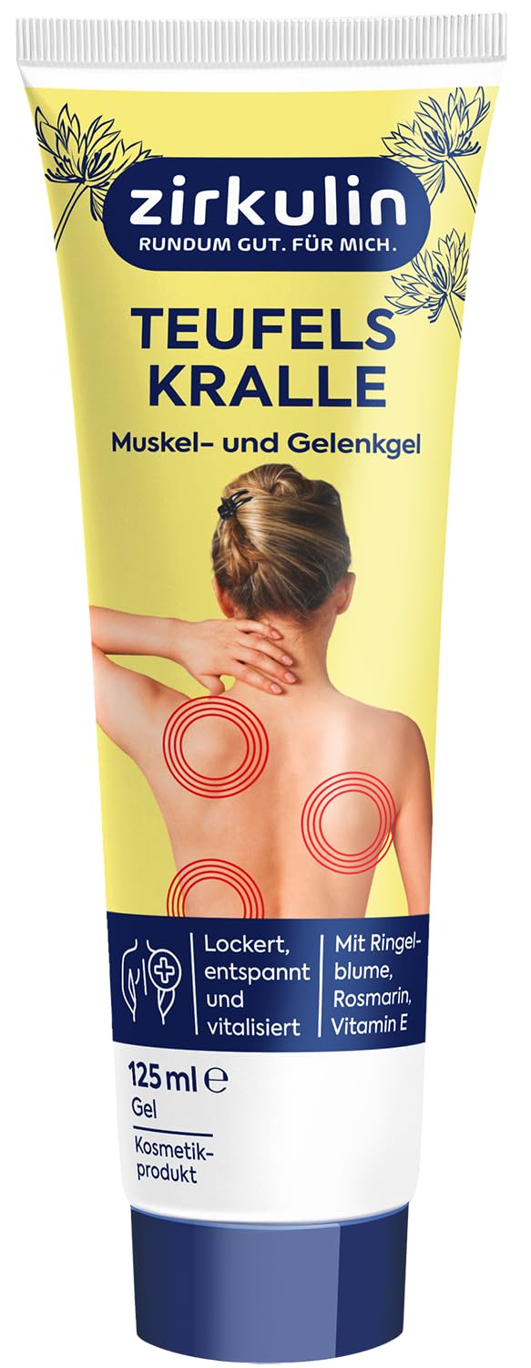 Zirkulin Teufelskralle Muskel- und Gelenkgel 750ml – Schnelle Entlastung bei Verspannungen und Gelenkbeschwerden – mit Vitamin E Ringelblume & Rosmarin - für Wohlbefinden und Beweglichkeit
