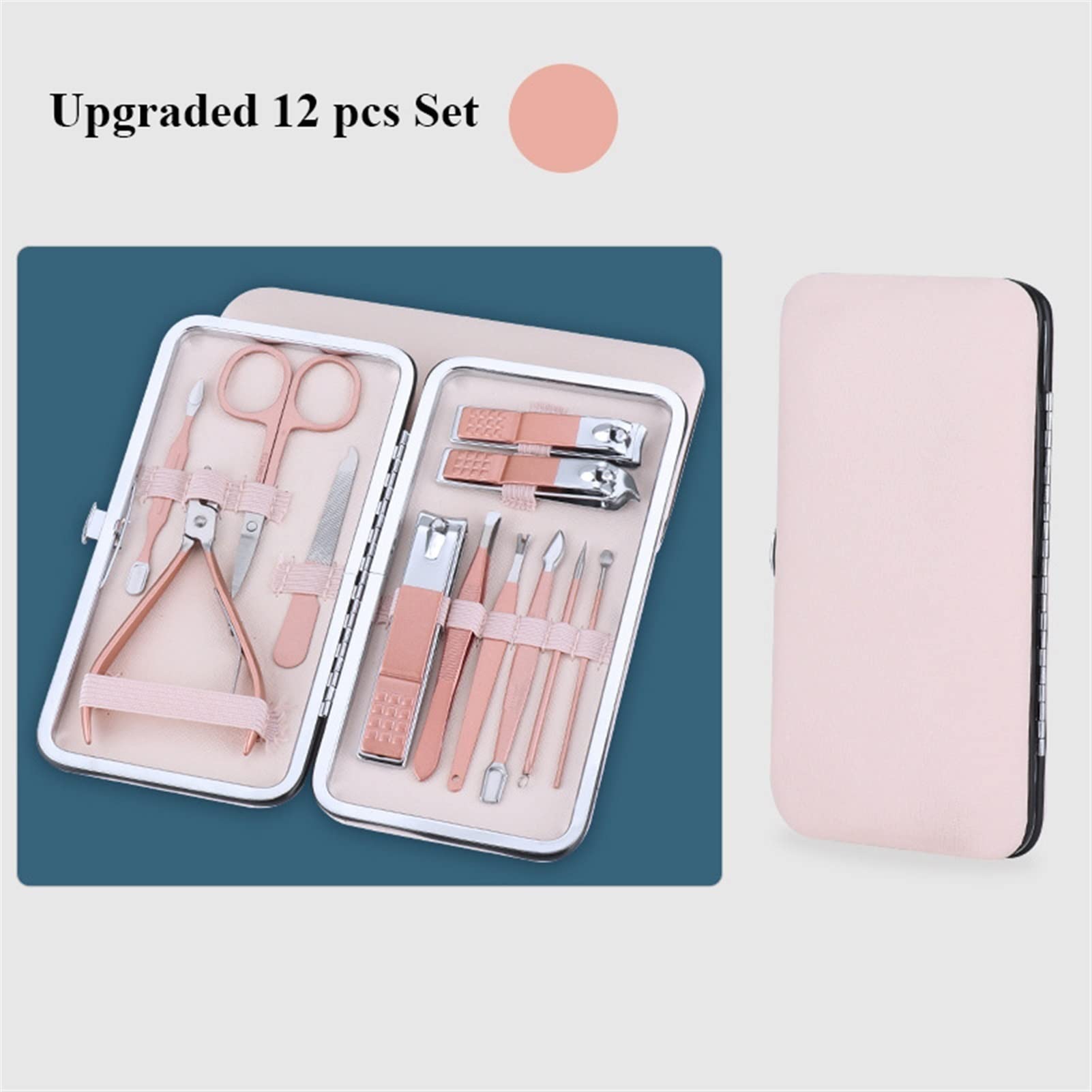 Nagelknipser-Set Pediküre-Kit-Schere Nagel-Klipper Set Tote Hautzange Nagelschneidezange Pediküre-Messer Nagel Maniküre-Werkzeug-Pflege-Kit mit Fall Nagelknipser-Kit