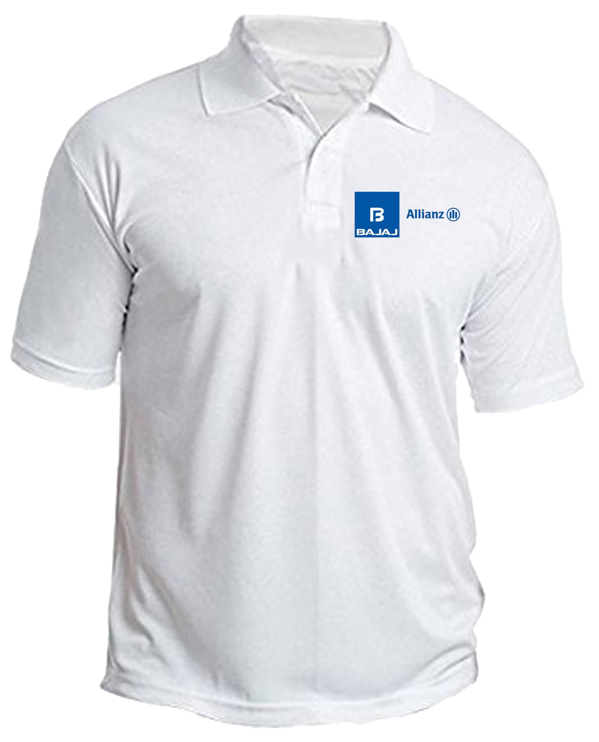 Bajaj Allianz Logo Printed Polo/Collar Half Sleeve T-Shirt for Bajaj Allianz Insurance Company Staff Employee Promotion T-Shirt for Men &