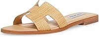 Steve Madden Hadyn Women's Flat Sandals - Laser-Cut Leather Straps, 0.75" Heel, True-to-Size Comfort