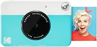 Kodak Câmera Printomatic digital, impressão instantânea colorida fotos autoadesivas 5 x 7,5 cm, Tecnologia de impressão ZINK, 5 MP, Flash, Aceita Cartão MicroSD, Azul