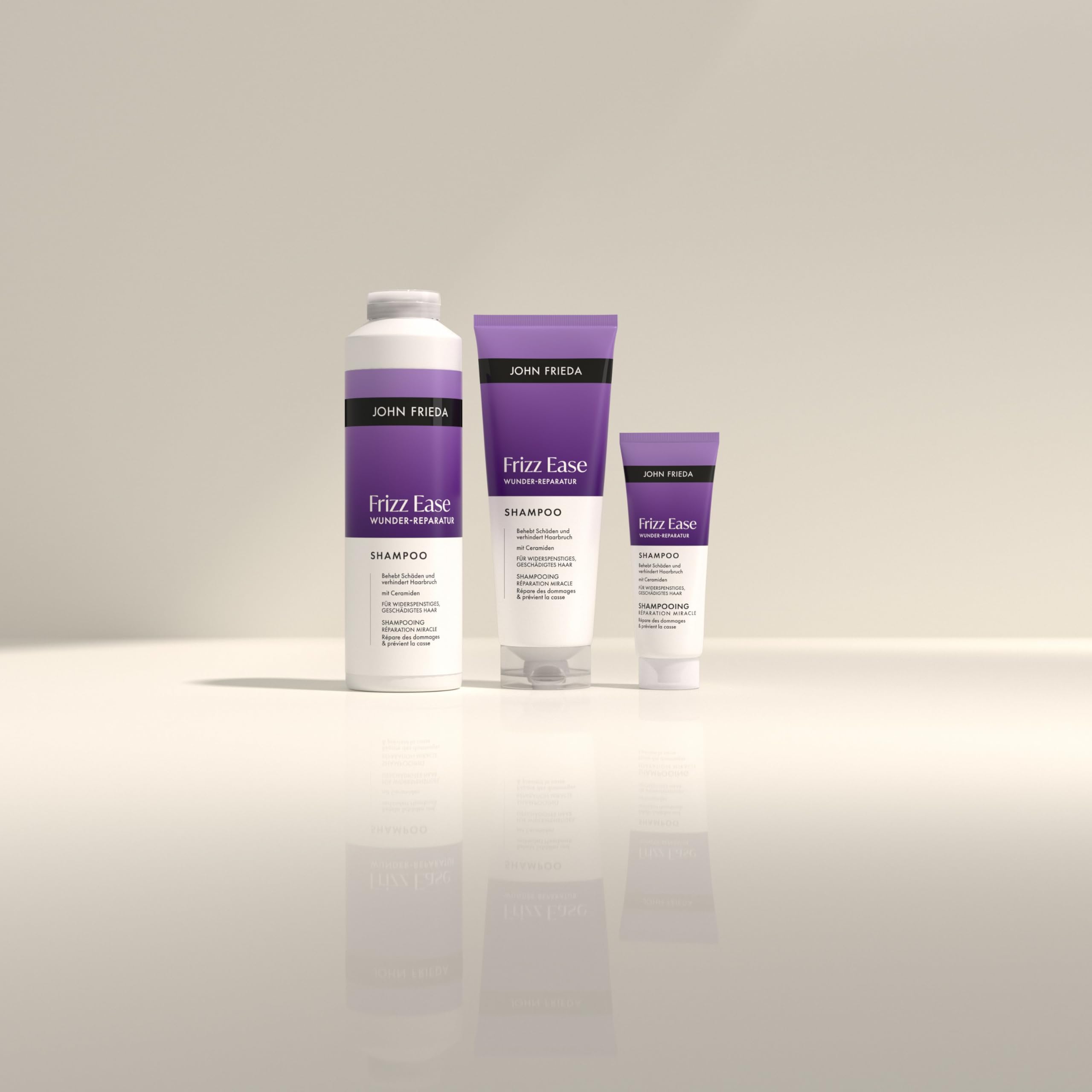 John Frieda Wunder Reparatur Set - Shampoo, 500ml & Conditioner, 500ml - Frizz Ease Serie - Für widerspenstiges, geschädigtes Haar