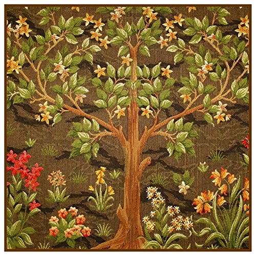 Orenco Originals Flowering Tree in Browns Square William Morris Counted Cross Stitch Pattern