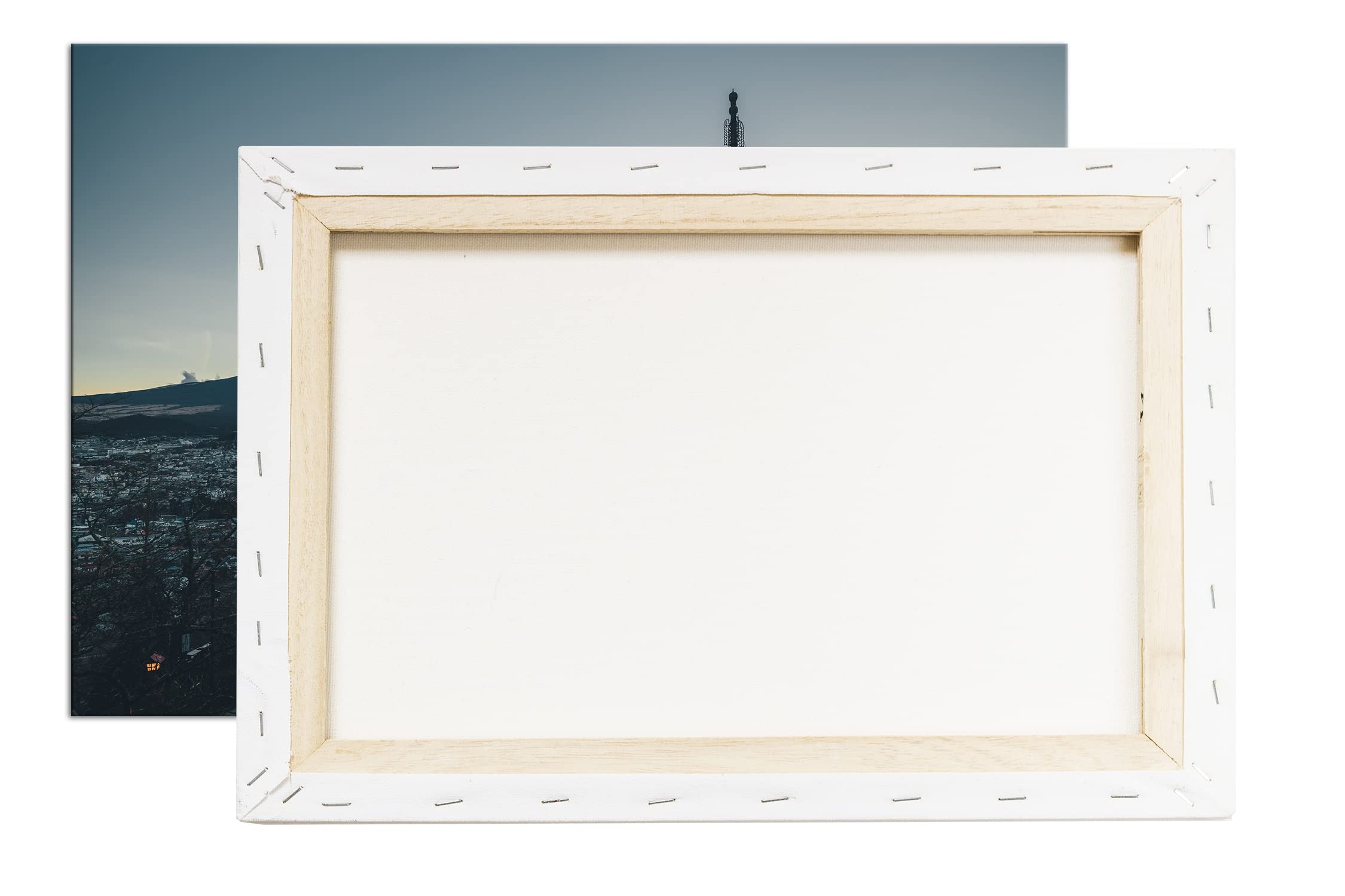 deyoli Japońska instalacja świątyni format: 100 x 70 cm jako obraz na płótnie, motyw gotowy na ramie z prawdziwego drewna, wysokiej jakości druk cyfrowy z ramą