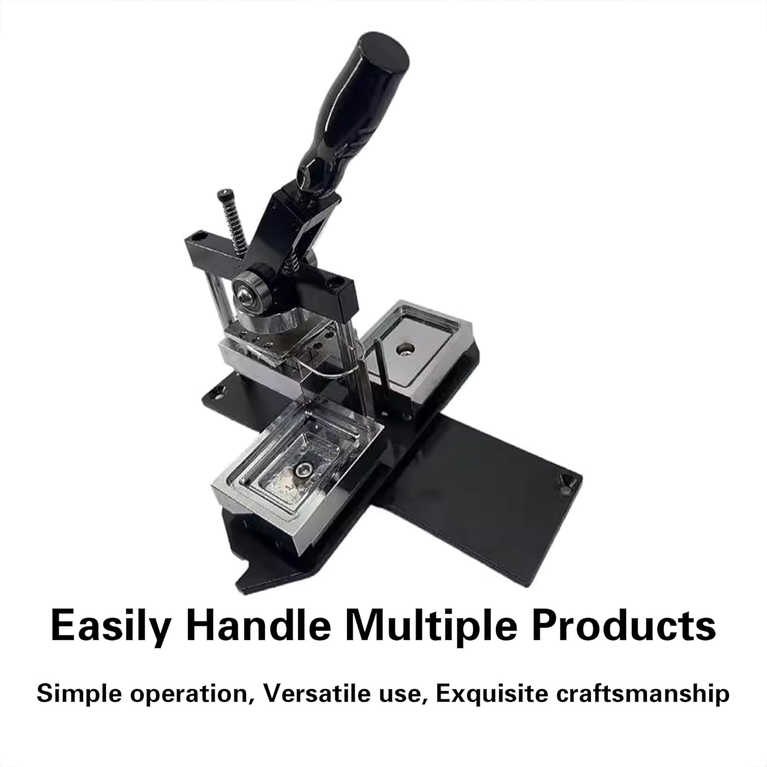 DIY Rectangular Fridge Magnet Maker Kit, Badge Press Machine with Paper Cutter & 100pcs Components, Create Custom Photo Magnets, Buttons for Home, Office, Gifts 3.5 * 2.5in