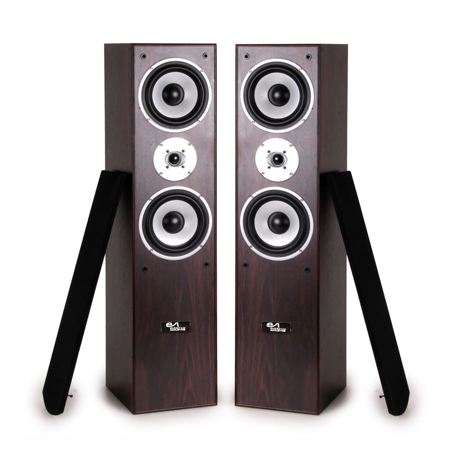 Evidence Acoustics Paire d'enceintes HiFi/Home-Cinéma EA700-WAL - 2x500W PMPO - Bass Reflex à 3 Voies - Noyer/Acajou