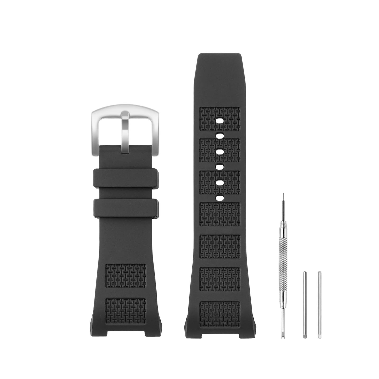 Pasek kompatybilny z IWC Watch 30 mm, miękki silikonowy gumowy pasek zastępczy do serii IW323601 IW323602 IW376501 IW322503, czarny