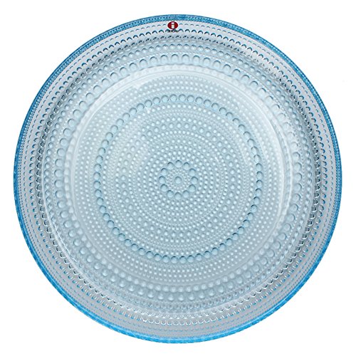 Iittala Kastehelmi Assiette en verre Bleu clair 24,8 x 24,8 x 24,8 cm