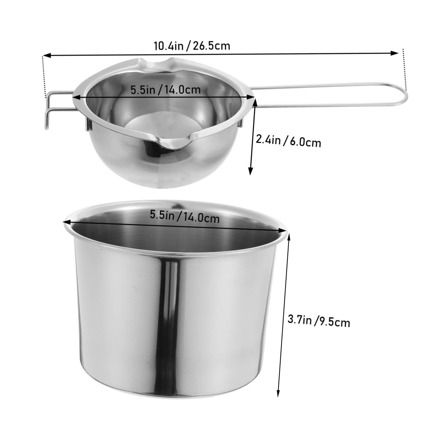 Unomor Chocolate Melting Pot Double Boiler for Butter Cheese Candy Kitchen Utensil Lid for Baking Fondue