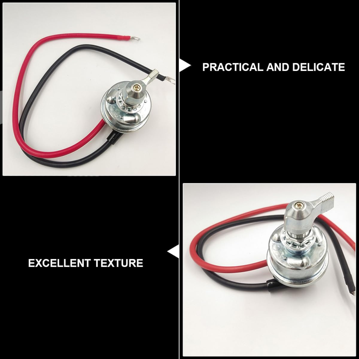 PRETYZOOM Interruptor Aislador de Batería para Vehículo Cuerpo de Aluminio y Terminales de Cobre, Protege contra Fugas y Mejora la Seguridad en Coches y Camiones
