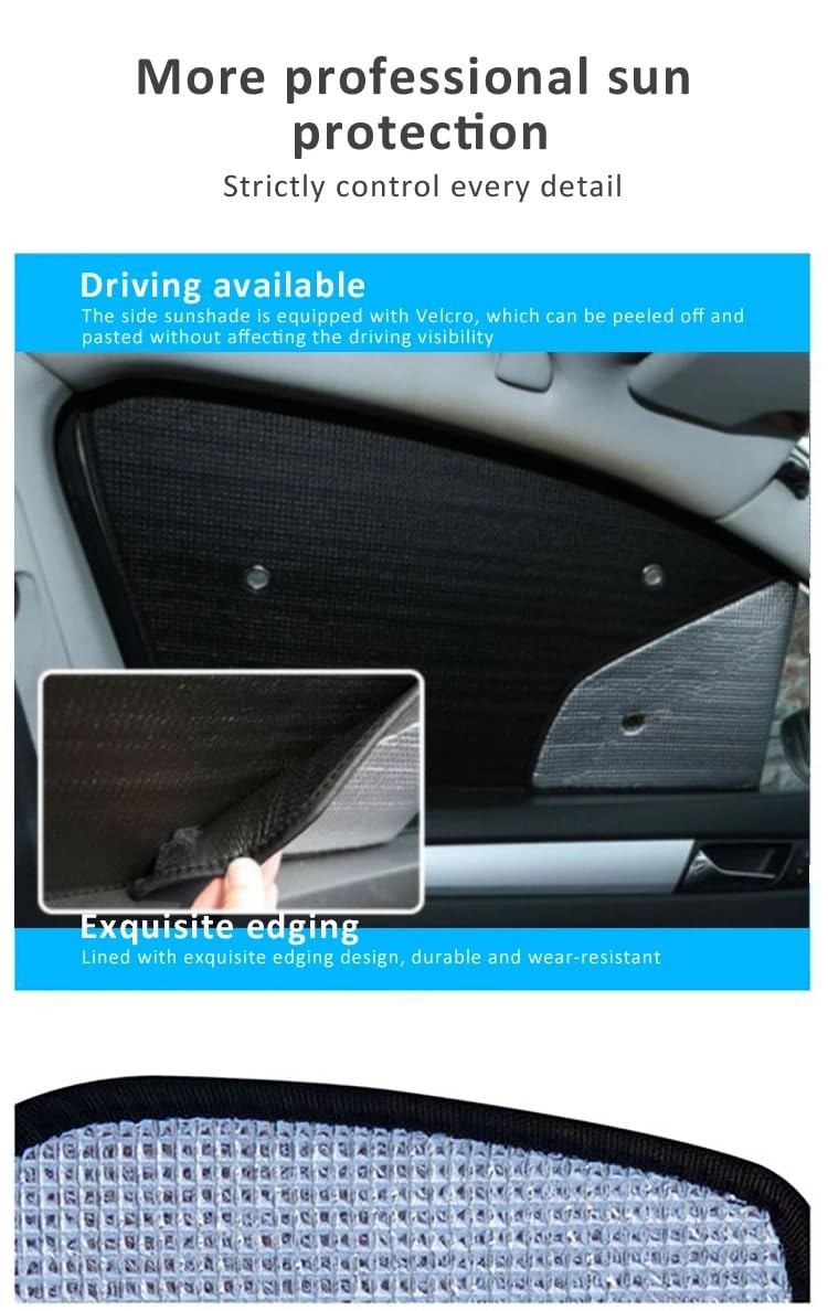 Auto Sonnenschutz Für Nissan Für NV200 M20 Evalia 2010 2011 2012~2015 2016 Silber Außen Schwarz Innen Auto Anti-UV-Schutz Fenster Anti-UV-Sonnenzubehör Autofenster Sonnenschutz(All Sunshades)