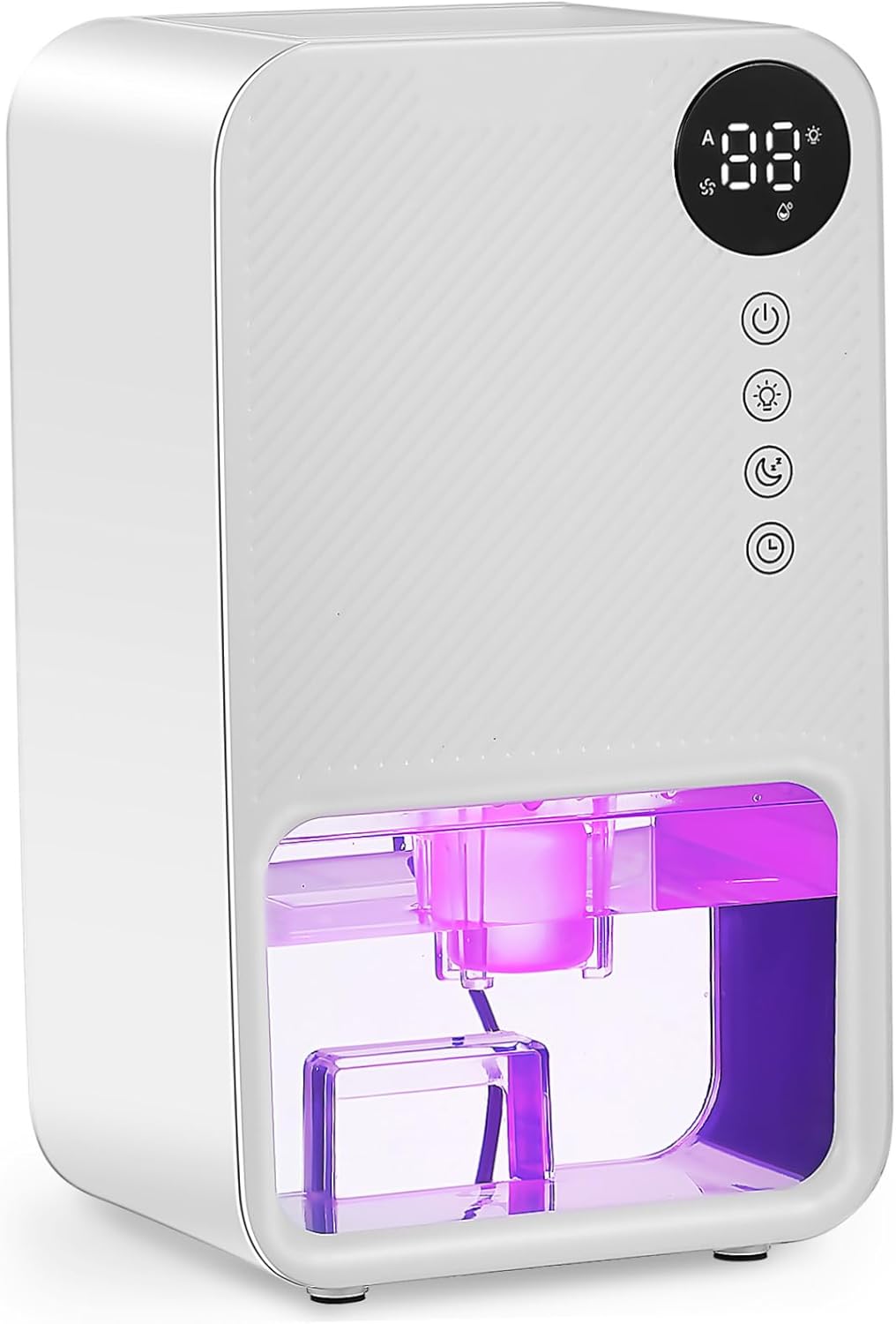 Mikinona Portable Dehumidifier for Home Bathroom and Bedroom Compact Design Water Tank Led Lighting and Quiet Operation for High Humidity Areas