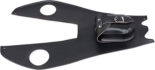 Miniatura 4 de Cubierta de cuero negro para tanque de combustible con bolsa de cartera para Harley Softail Fatboy Heritage Springer FLSTS FLST FLSTN