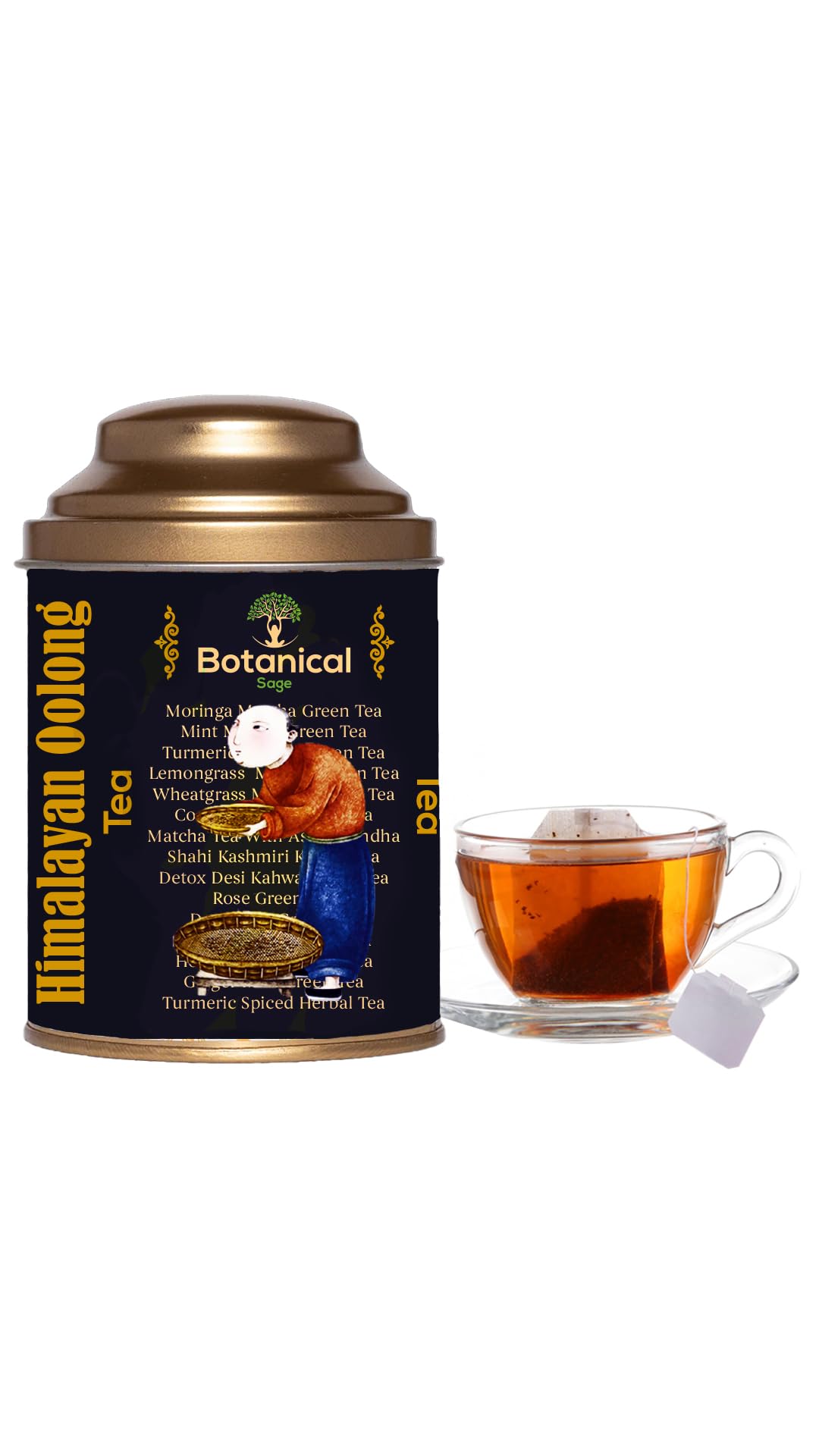 Himalayan Oolong Tea 30 Pyramid Tea Bags | High Mountain Oolong | Luxury Tea