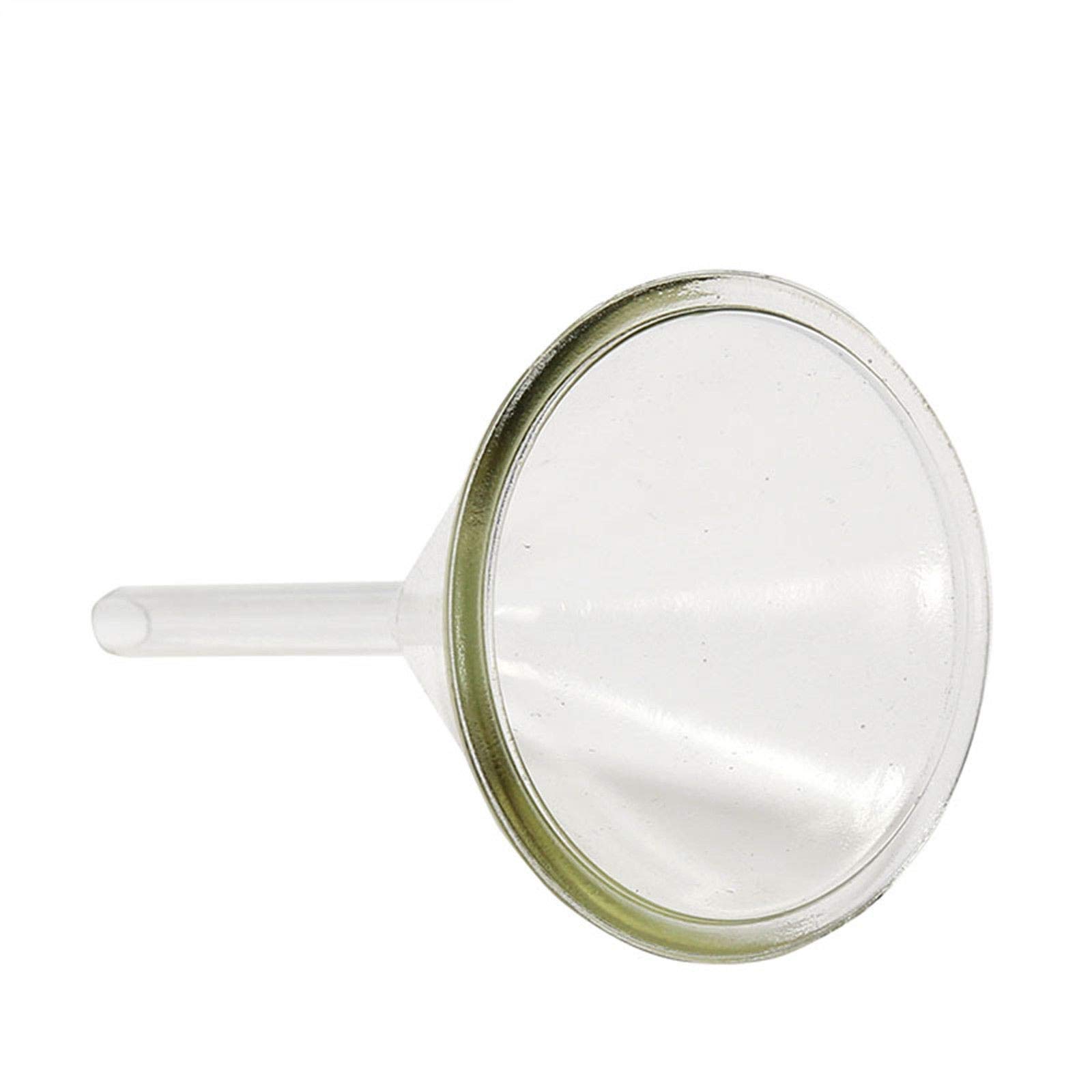 MaGiLL 2 Stück – 50 mm Glas-Trichter mit kurzem Stiel, dickwandiges Labor-Chemieglas, Außendurchmesser = 5 cm (Größe: 50 mm)