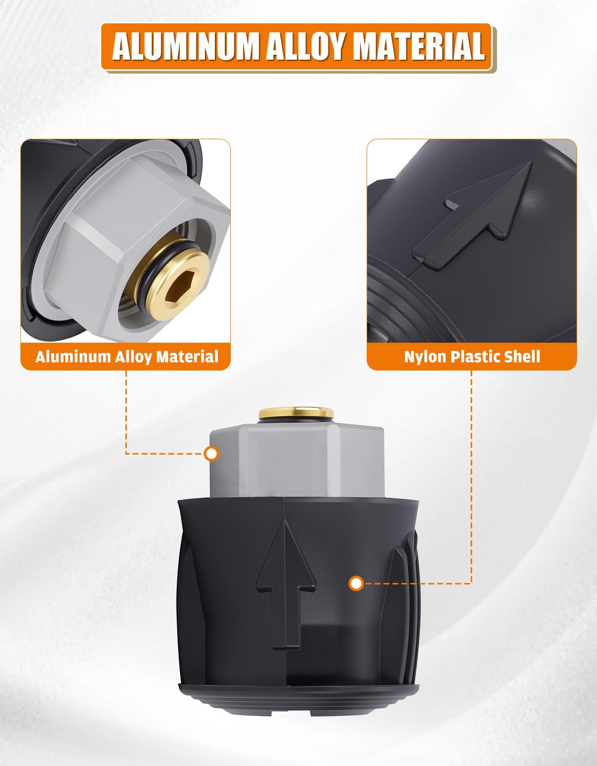 YUET Szybkozłączka do myjki wysokociśnieniowej złącze rurowe A M22 14 mm złącze adaptera węża ulepszony metalowy adapter rdzeniowy do myjki Karcher Kärcher