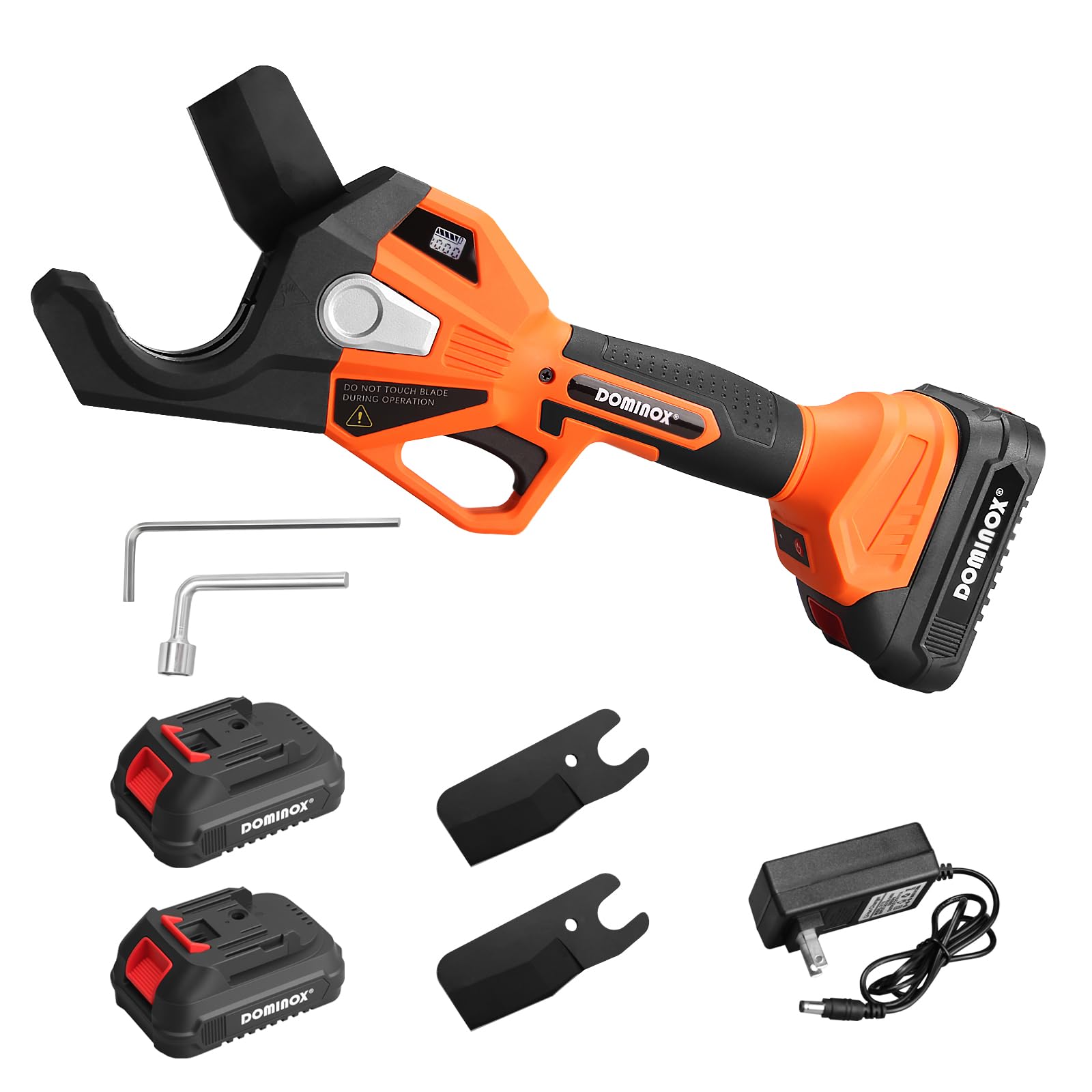 DOMINOX 18V Electric PVC Pipe Cutter with 2 2.0Ah Rechargeable Batteries, Max Cuts up to 1-1/2" (38mm), Electric Cutter Tool with 2 SK5 Teflon Blade