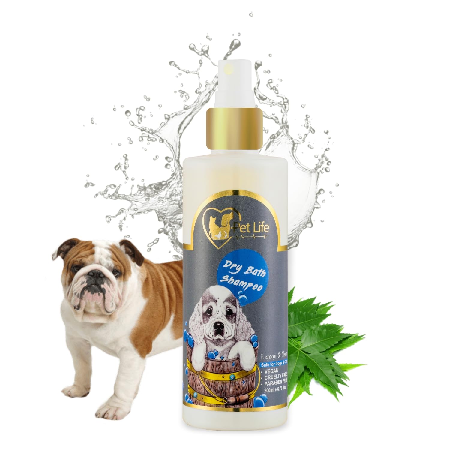 Pet Life Organic Dry Bath Shampoo for Bulldog & Puppy | Dry Waterless Spray Dog Shampoo for A Cleaner, Smoother & Shinier Coat - Made with Natural Ingredients for All Dog Breed - 200 Ml (B0B622JYDZ) Amazon Price History, Amazon Price Tracker
