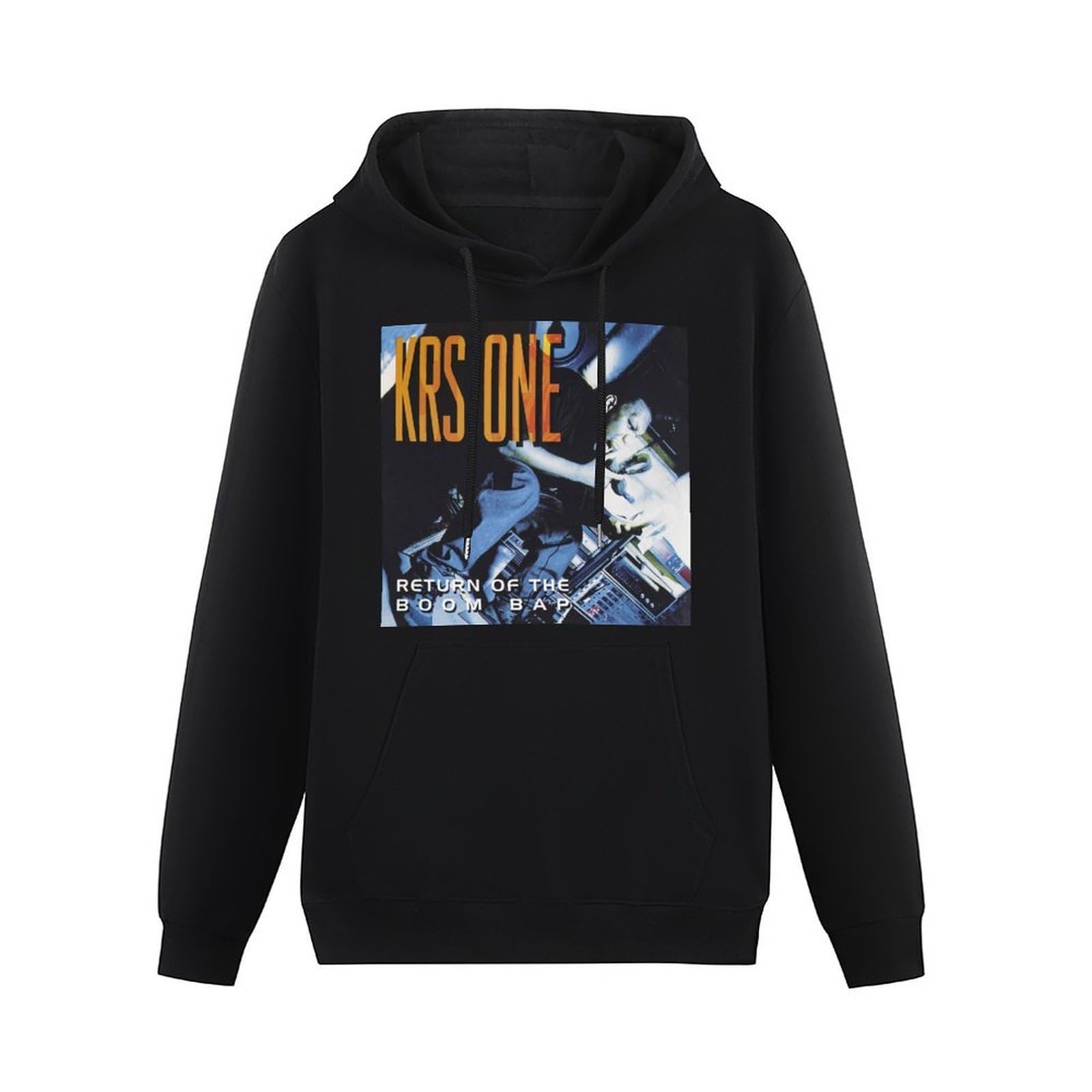 SHANGKEAIKRS-One Return of The Boom Bap BDP KRS One Hip Hop NYC Album Art Printing Graphic Mens Sweatshirts Unisex Black Hooded