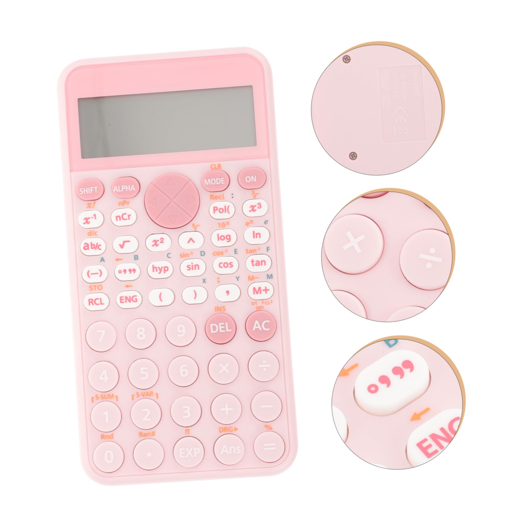 TOYANDONA Calculatrice Scientifique Calculatrice Graphique Affichage de Bureau Électronique Portable pour École Bureau Maison Rose