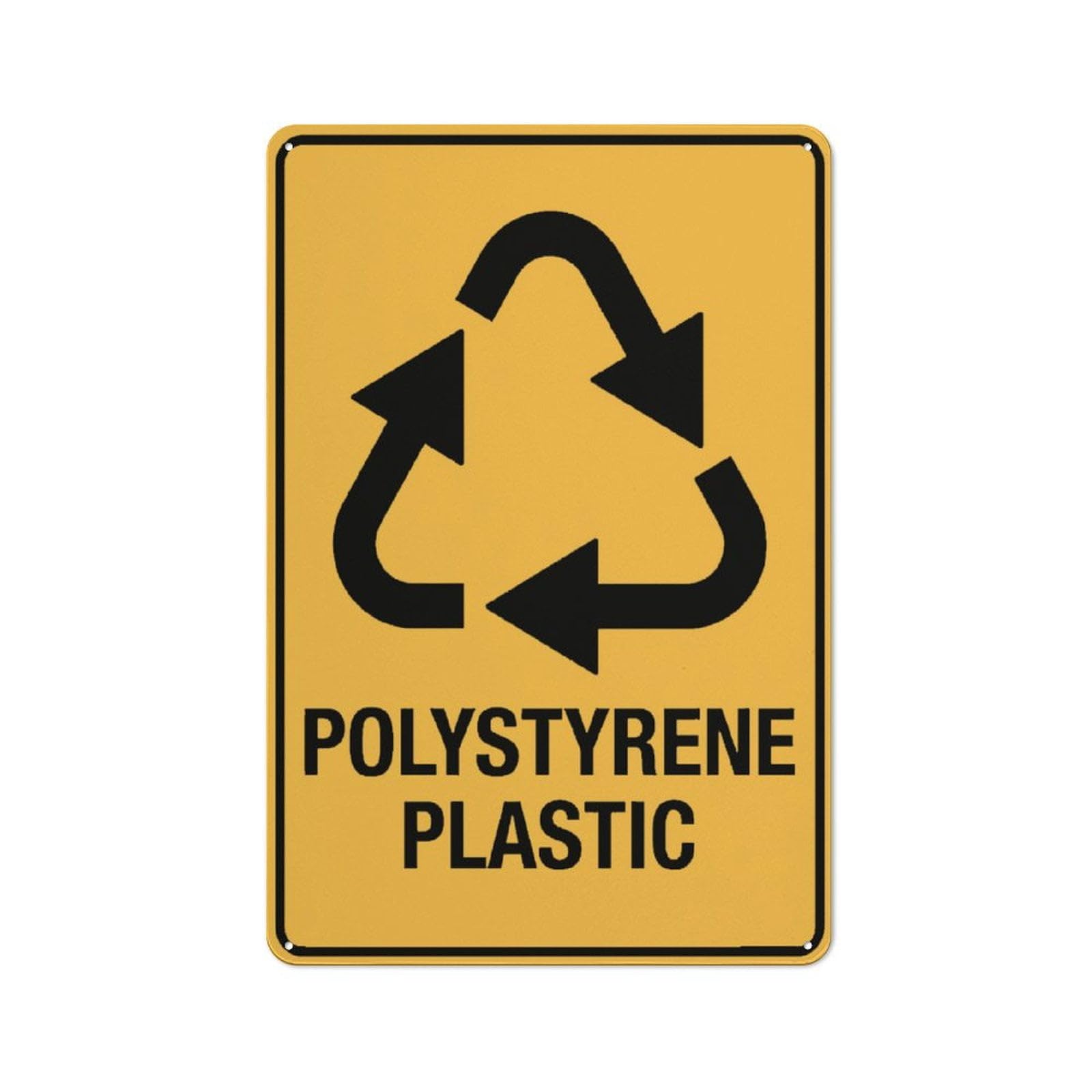 peiyeety Polystyrene Plastic Recycling Sign Metal Signs 12X8 Inch Rust Free Aluminum,Uv Ink Printing,Durable/Weatherproof Outdoor for Home