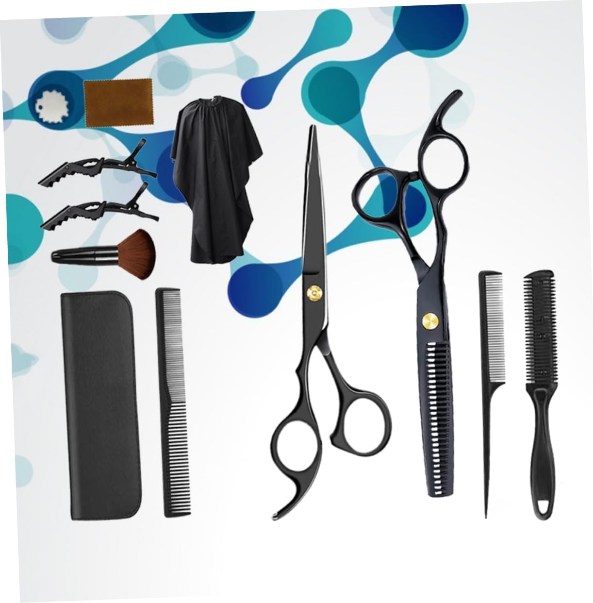 NOLITOY Cutting for Hair Hairdressing Set 1 Set/12pcs Hair Cutting Supplies Flat Teeth for Barber Shop