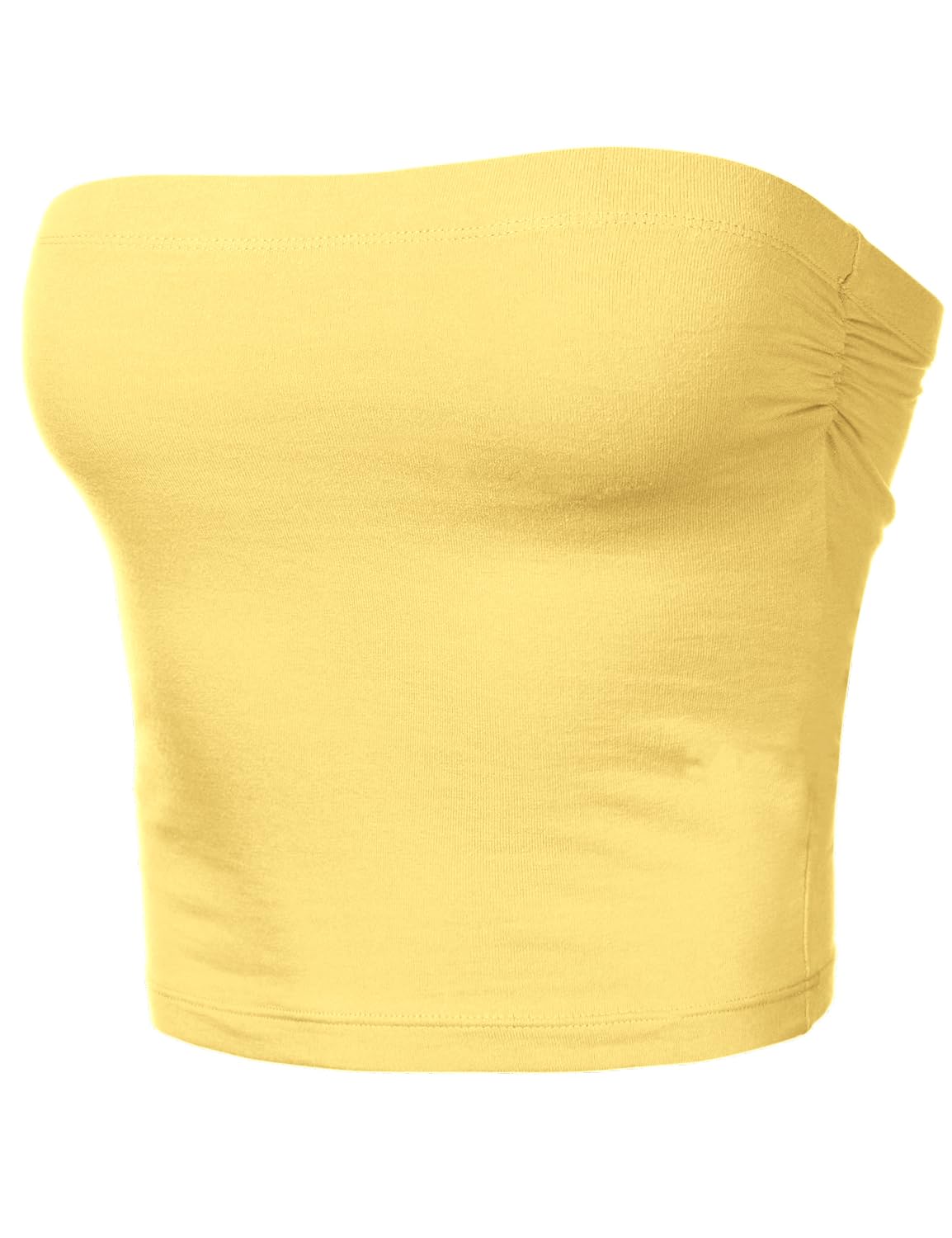 Women's Shapewear Tube Tops Strapless Ruched Built-in Shelf Bra